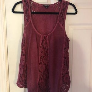 Pink lace tank from Express